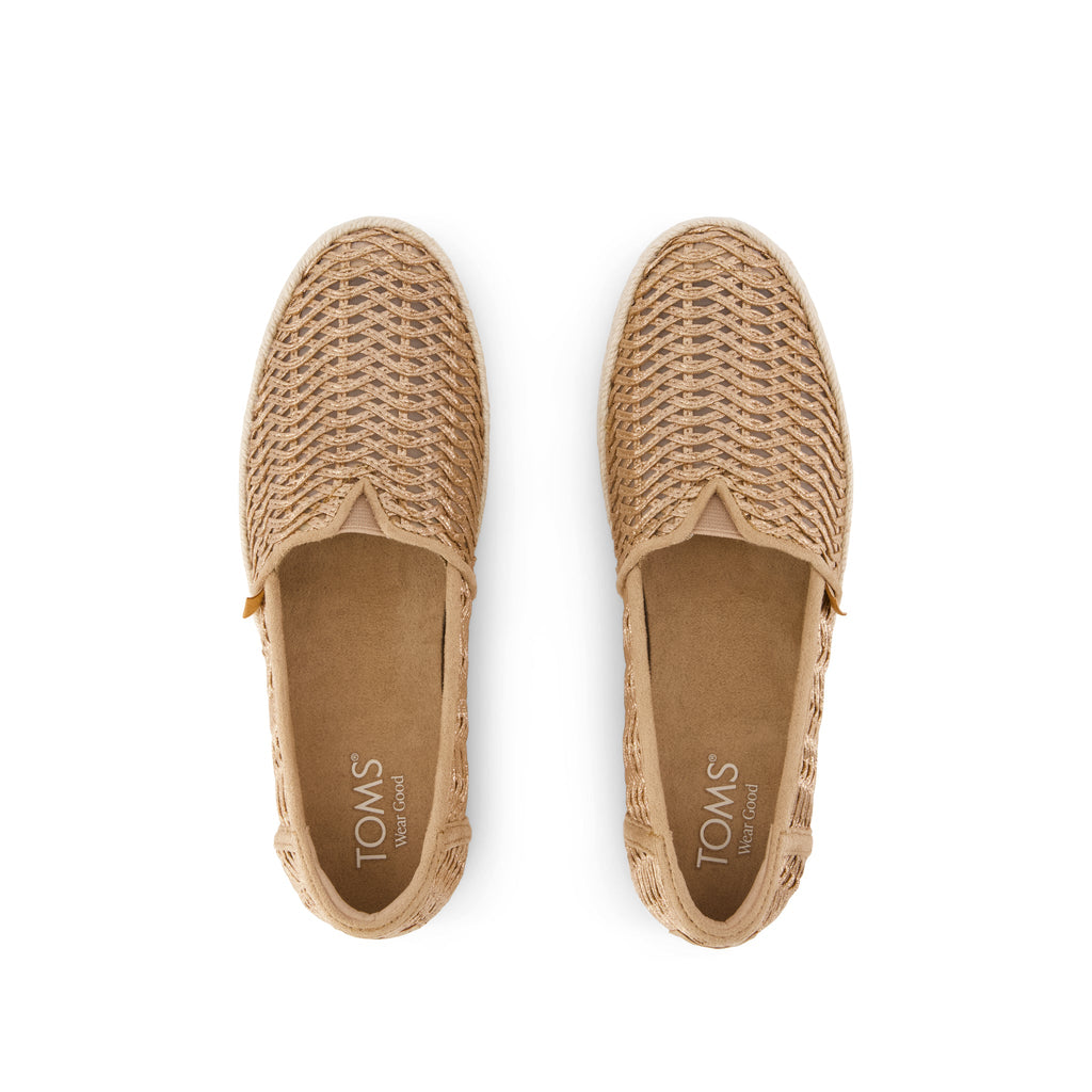 Valencia Platform Espadrille - Bronze Deco Basket Weave Top View