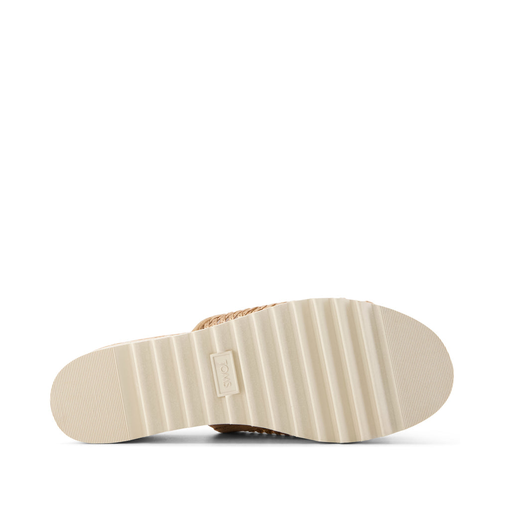 Diana Mule Wedge Sandal - Bronze Deco Basket Weave Bottom Sole View