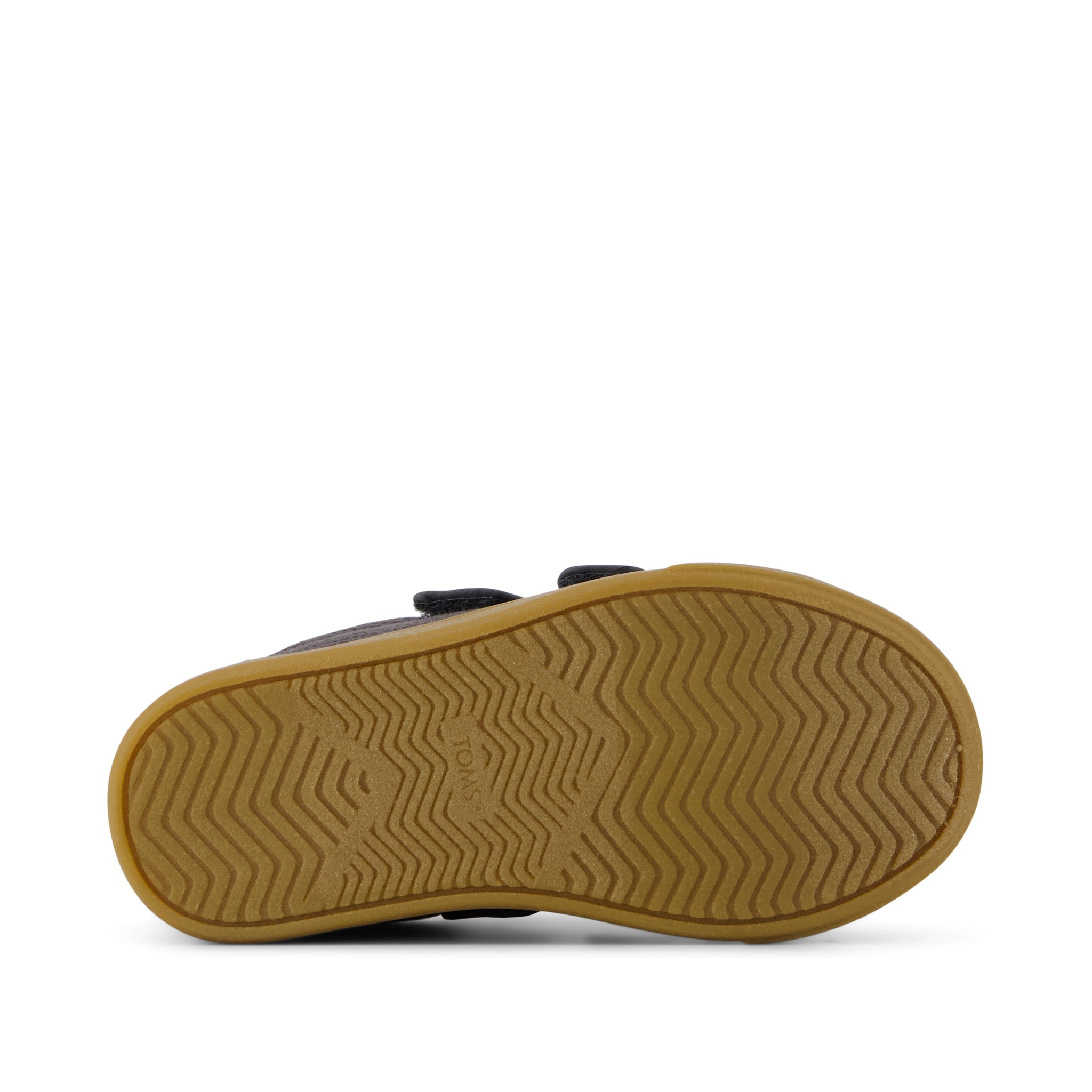 Cruz Double Strap Toddler Sneaker - Forged Iron Deboss Suede Bottom Sole View