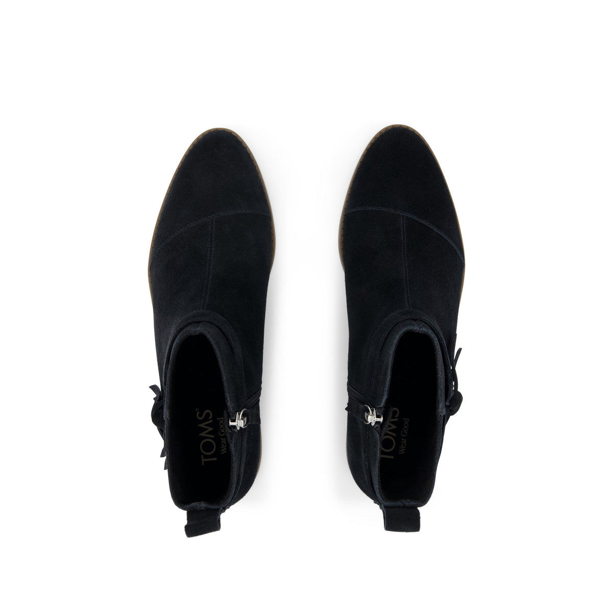 Stacey Ankle Bootie - Black Suede Top View