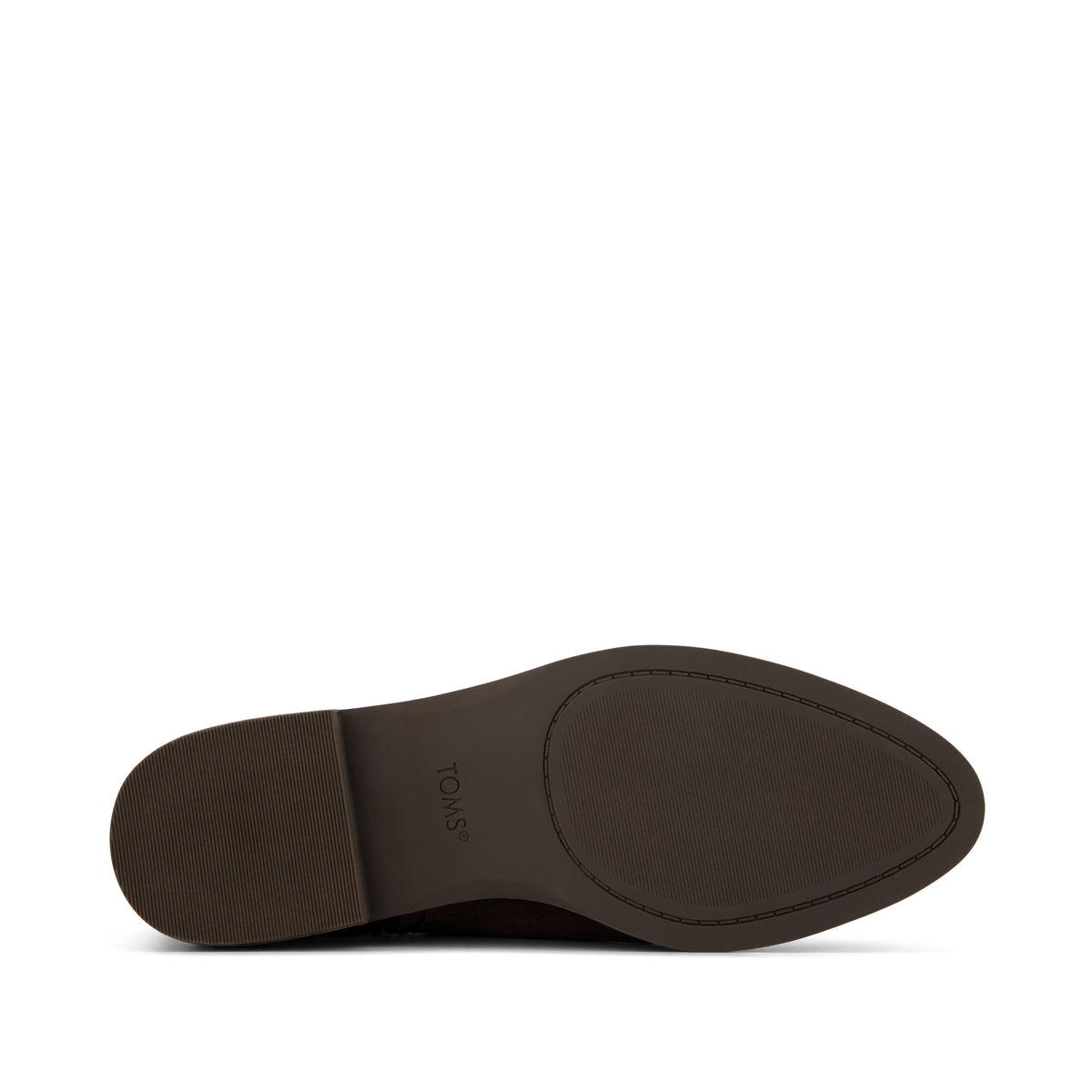 Stacey Ankle Bootie - Chocolate Brown Suede Bottom Sole View