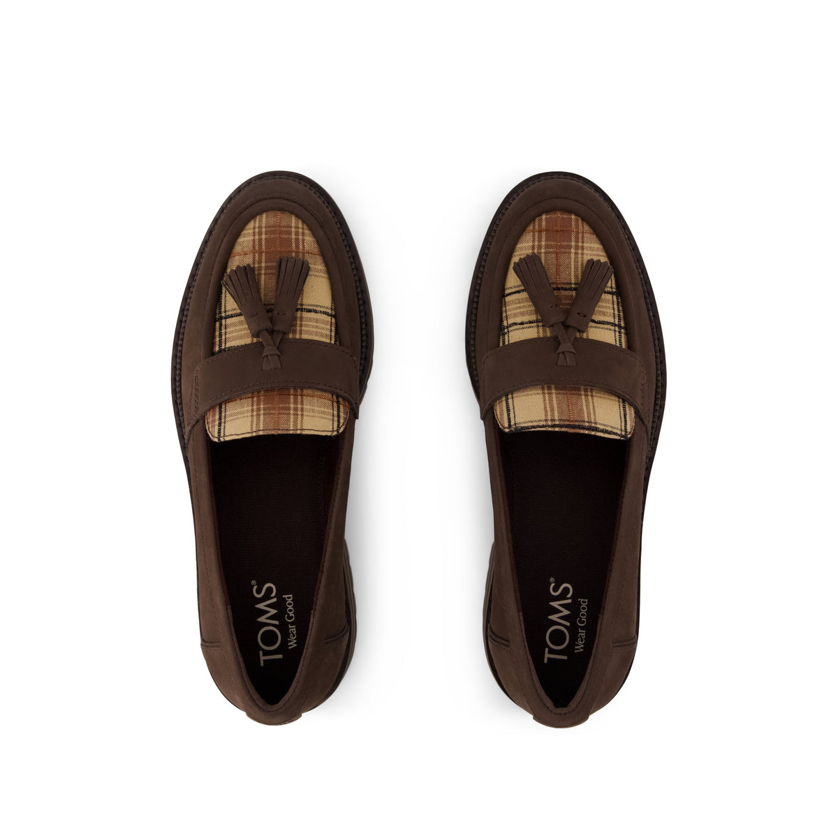 Cara Tassel Loafer  - Chocolate Brown Palid Top View