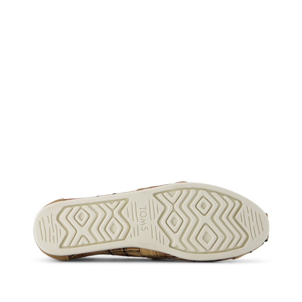 Alpargata Classic - Toffee Textured Plaid Bottom Sole View