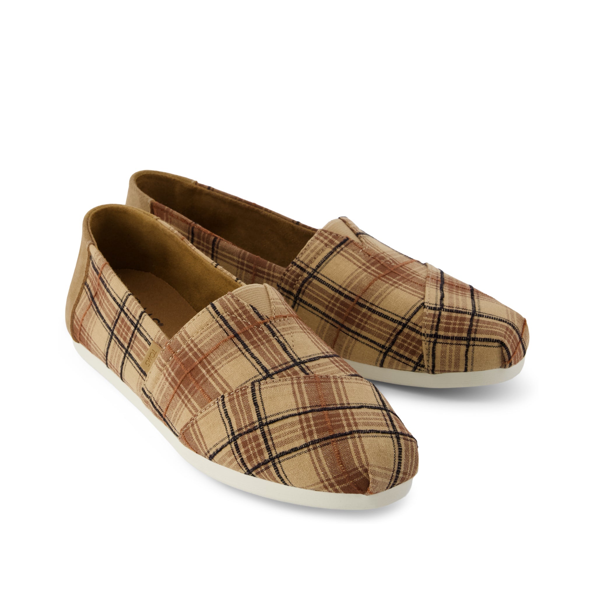 Alpargata Classic - Toffee Textured Plaid Front View