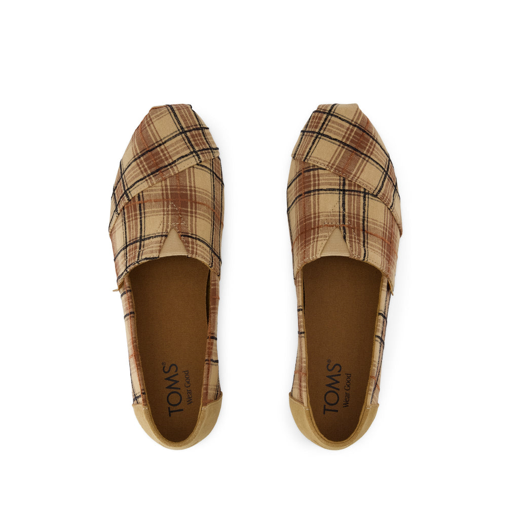 Alpargata Classic - Toffee Textured Plaid Top View