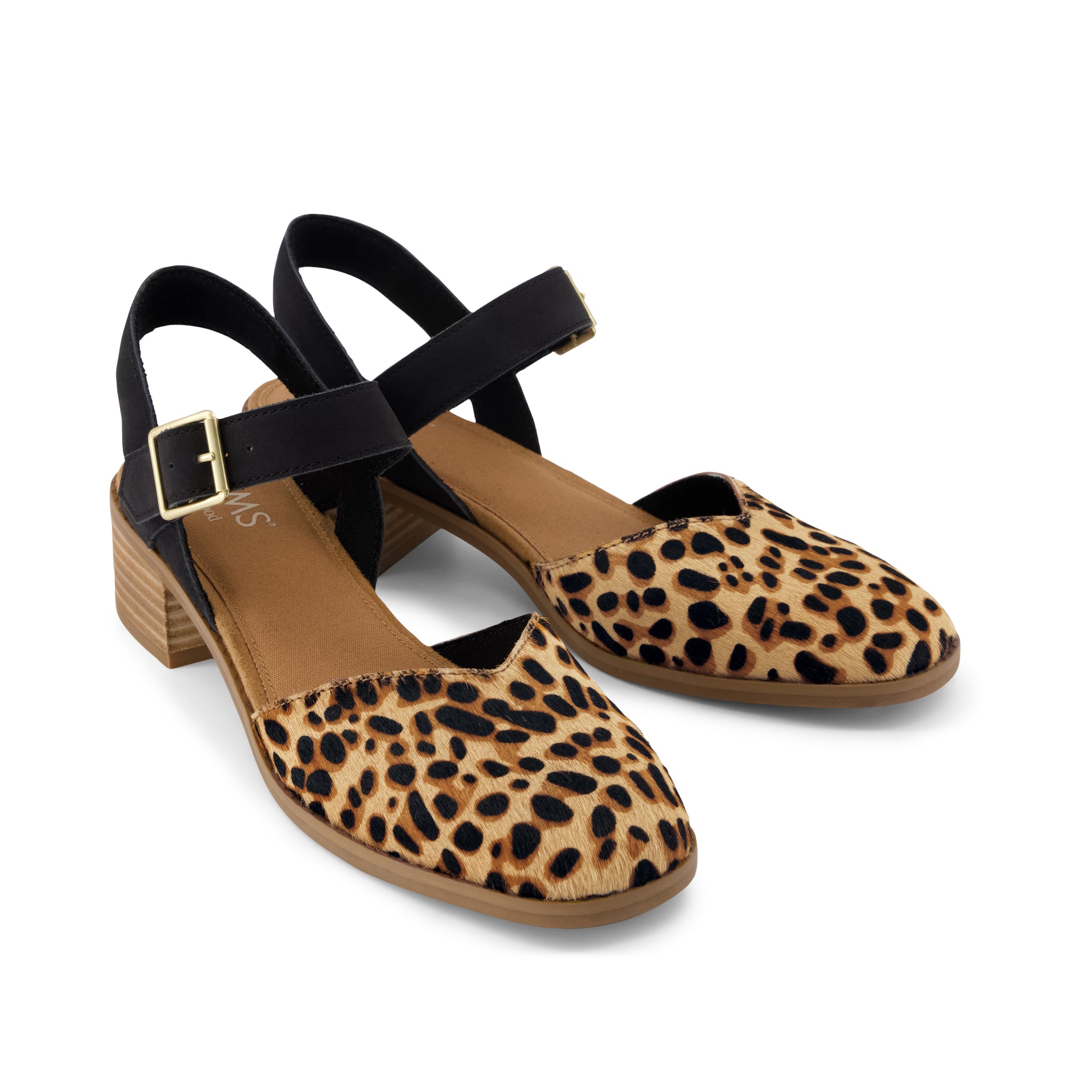 Jaclyn Heel - Leopard Print Hair Front View
