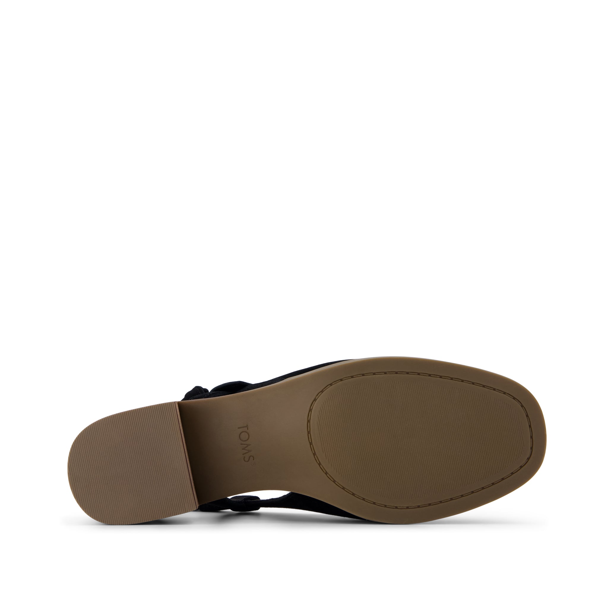 Jaclyn Slingback Bow Heel - Black Kid Suede Bottom Sole View