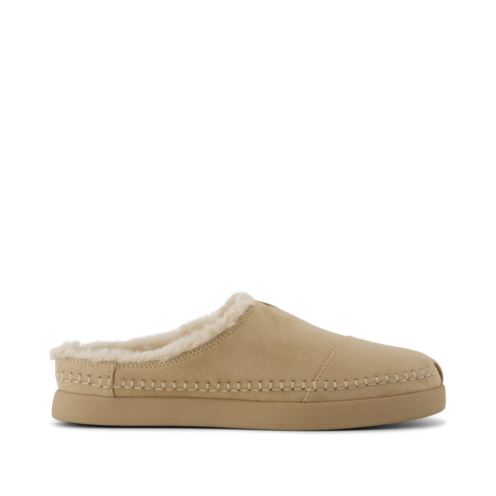 Alpargata Ease Mule - Taupe Microsuede Side View