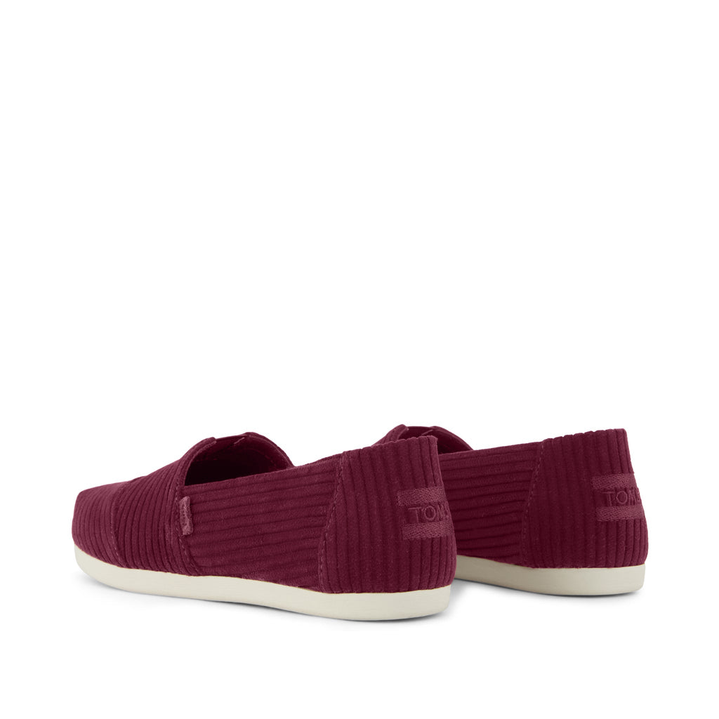 Alpargata Classic - Burgundy Cordurory Back View