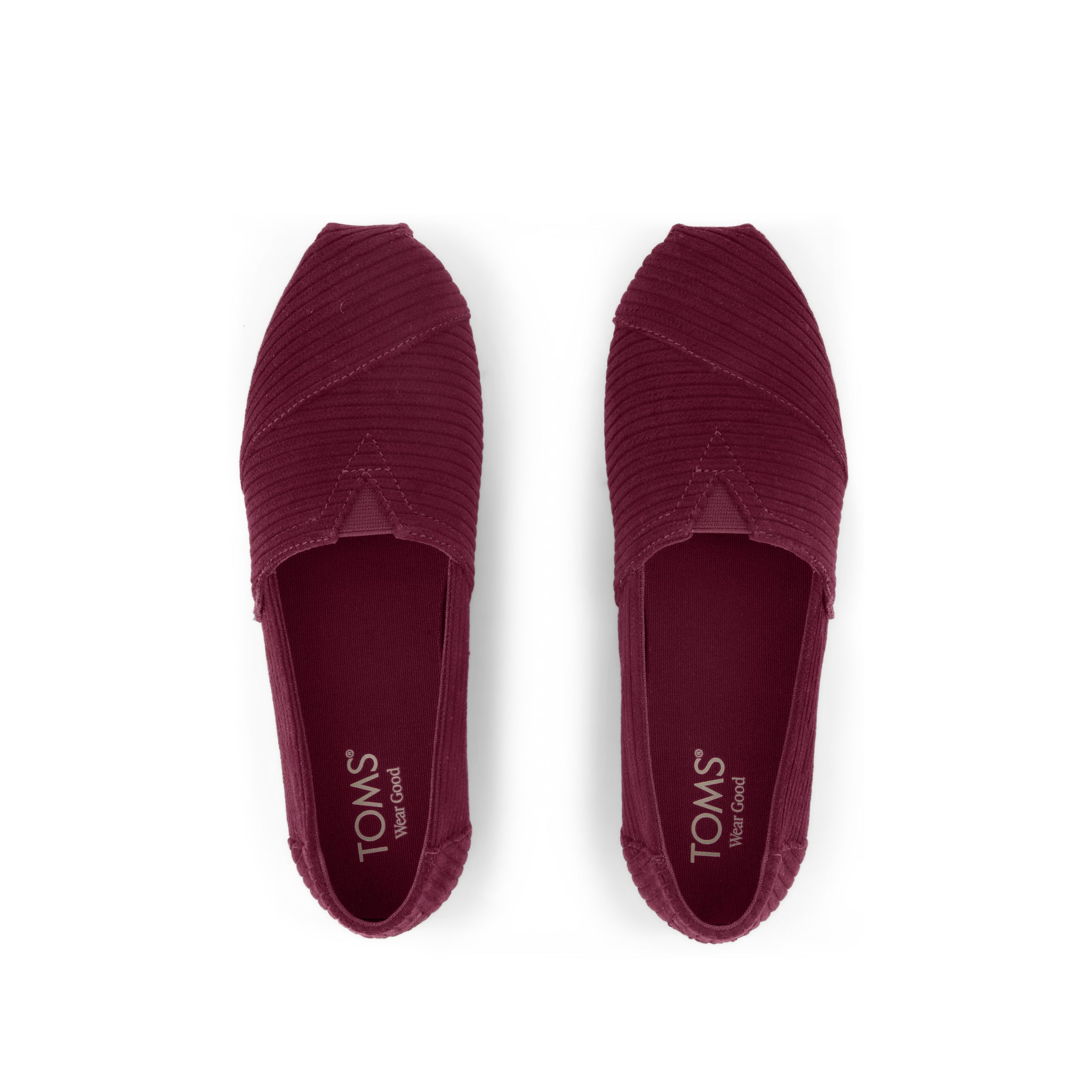 Alpargata Classic - Burgundy Cordurory Top View