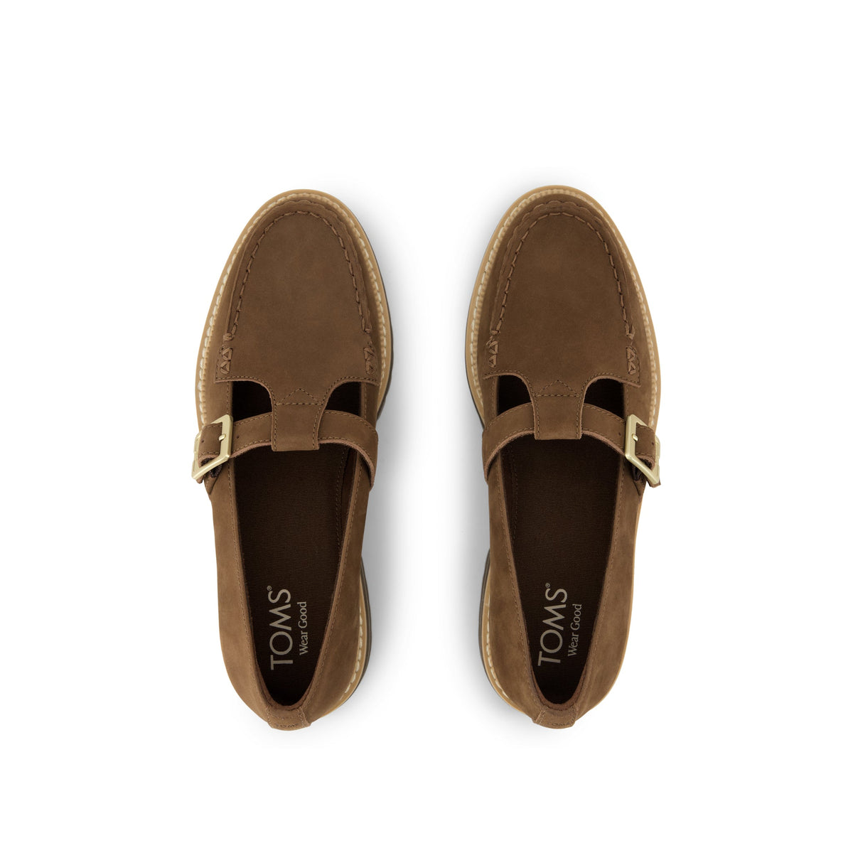 Cara Mary Jane Loafer - Hot Cocoa Nubuck Leather Top View