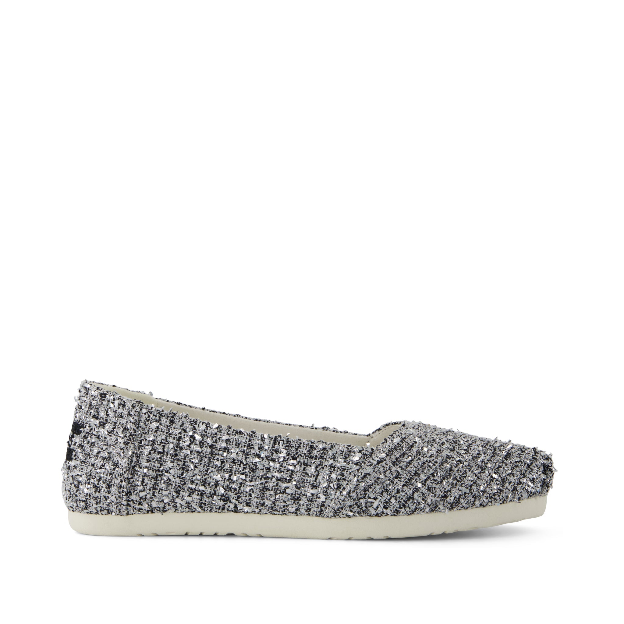 Alpargata Ballet Flat - Metallic Boucle Side View