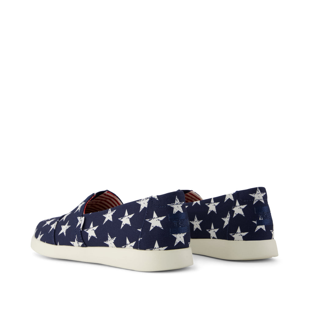 Alpargata Plus - Navy Stars Canvas Back View