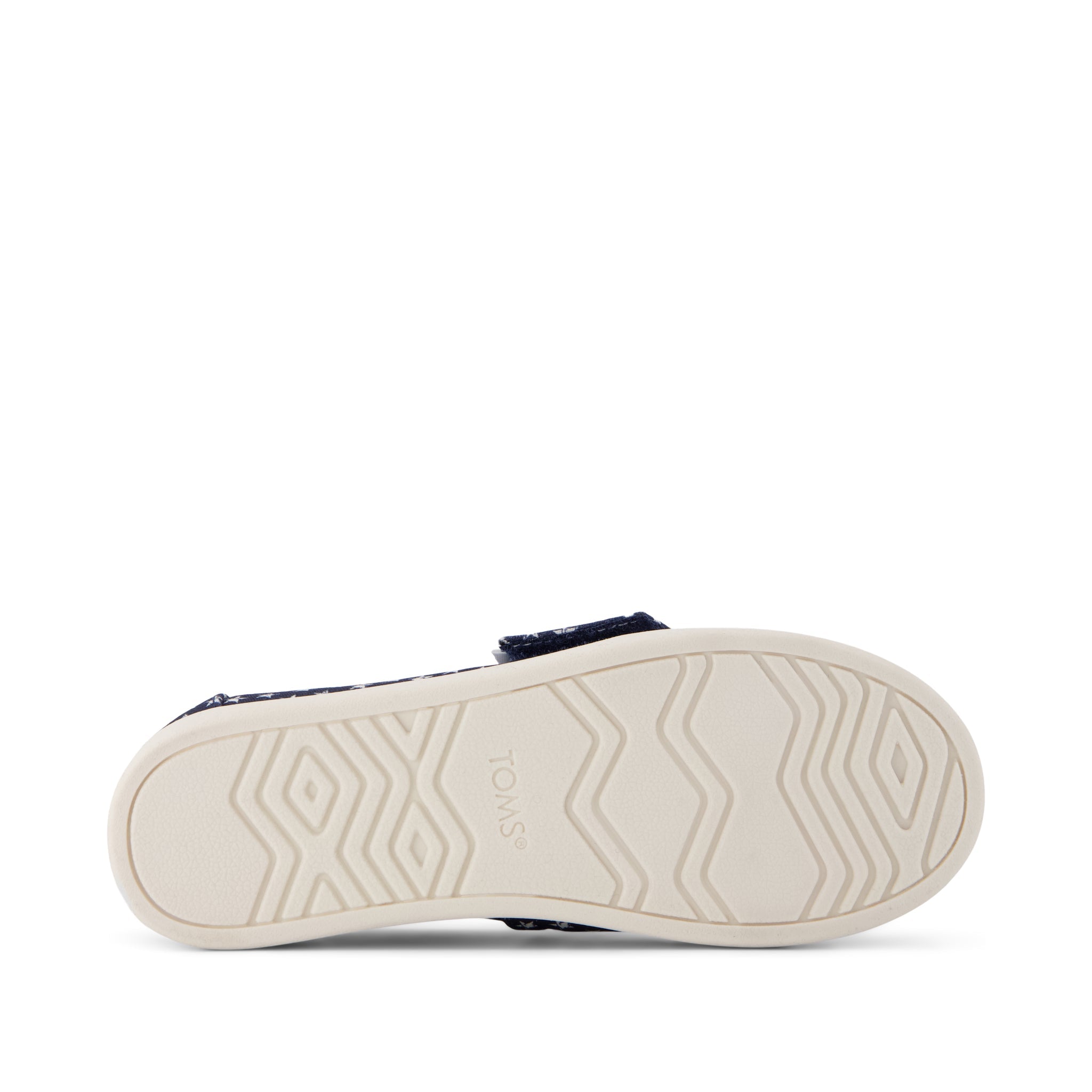 Alpargata Classic Kids Shoe - Navy Stars Canvas Bottom Sole View