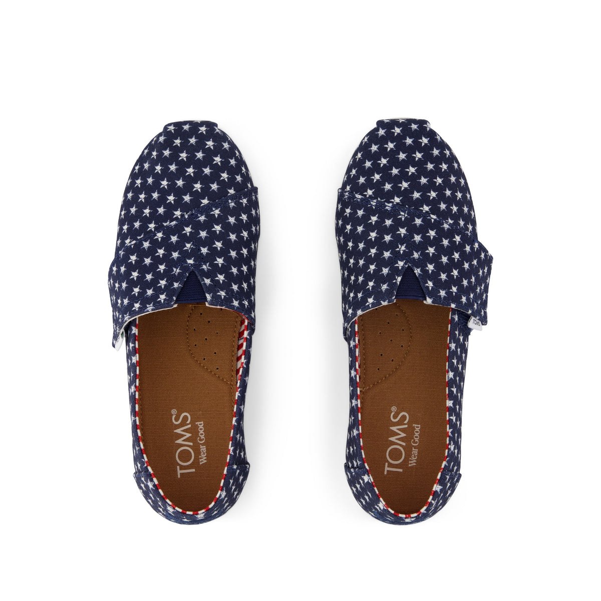 Alpargata Classic Kids Shoe - Navy Stars Canvas Top View