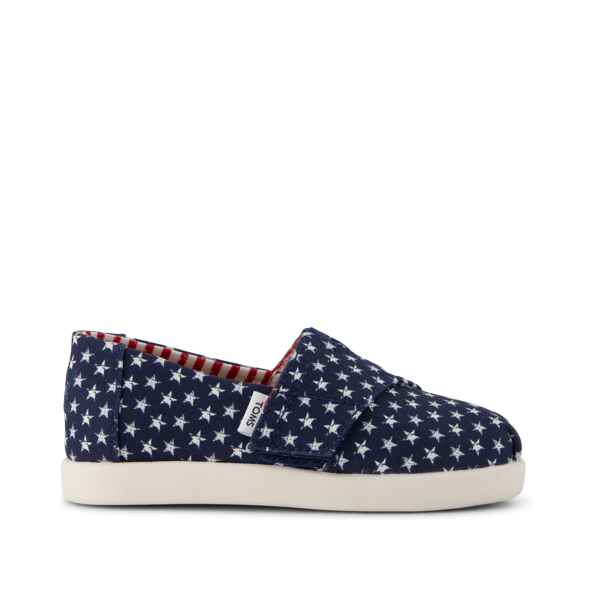 Alpargata Classic Toddler Shoe - Navy Stars Canvas Side View