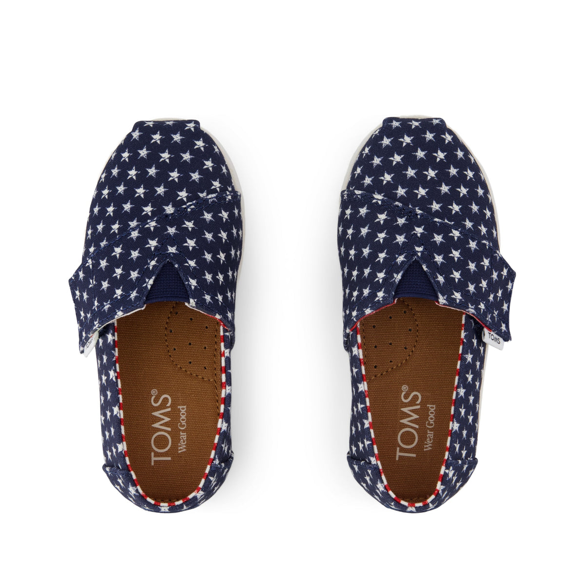 Alpargata Classic Toddler Shoe - Navy Stars Canvas Top View