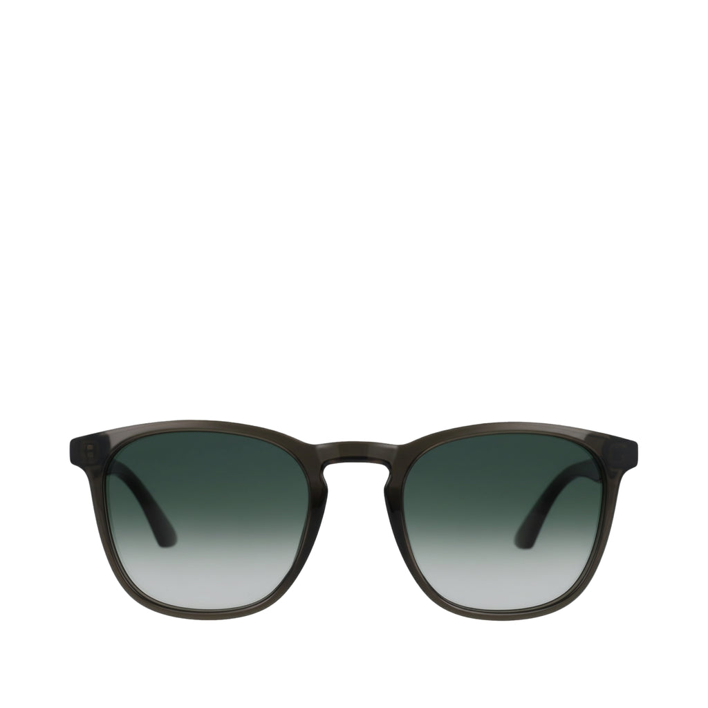 Silas Traveler Sunglasses - Forest Green Tortoise-Deep Olive Gradient Front View