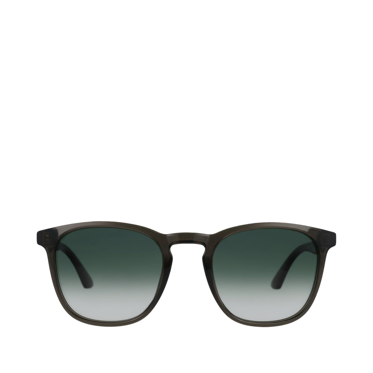 Silas Traveler Sunglasses - Forest Green Tortoise-Deep Olive Gradient Front View