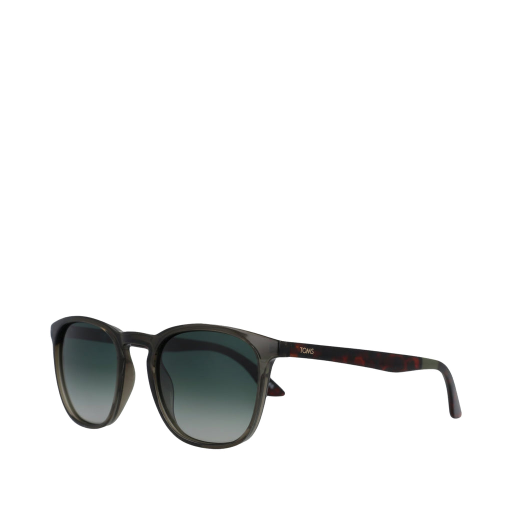 Silas Traveler Sunglasses - Forest Green Tortoise-Deep Olive Gradient Side Angle View