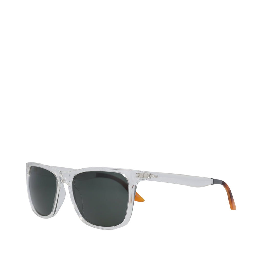 Roman Traveler Sunglasses - Clear-Blue Side Angle View