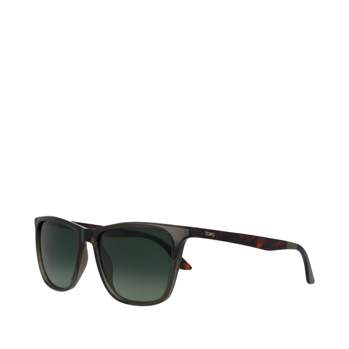 Rio Traveler Sunglasses - Forest Green Tortoise-Grey Side Angle View
