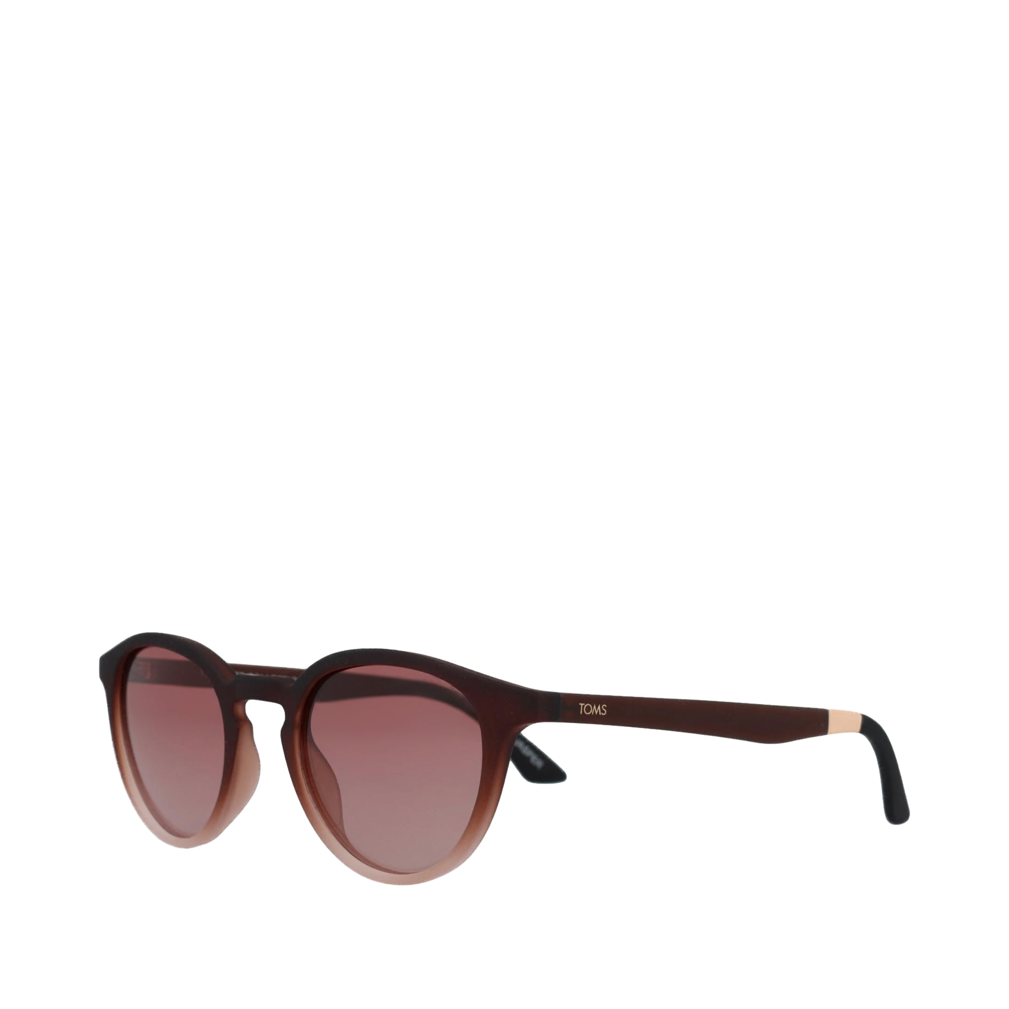 Jasper Traveler Sunglasses - Matte Ombre-Brown Gradient Side Angle View