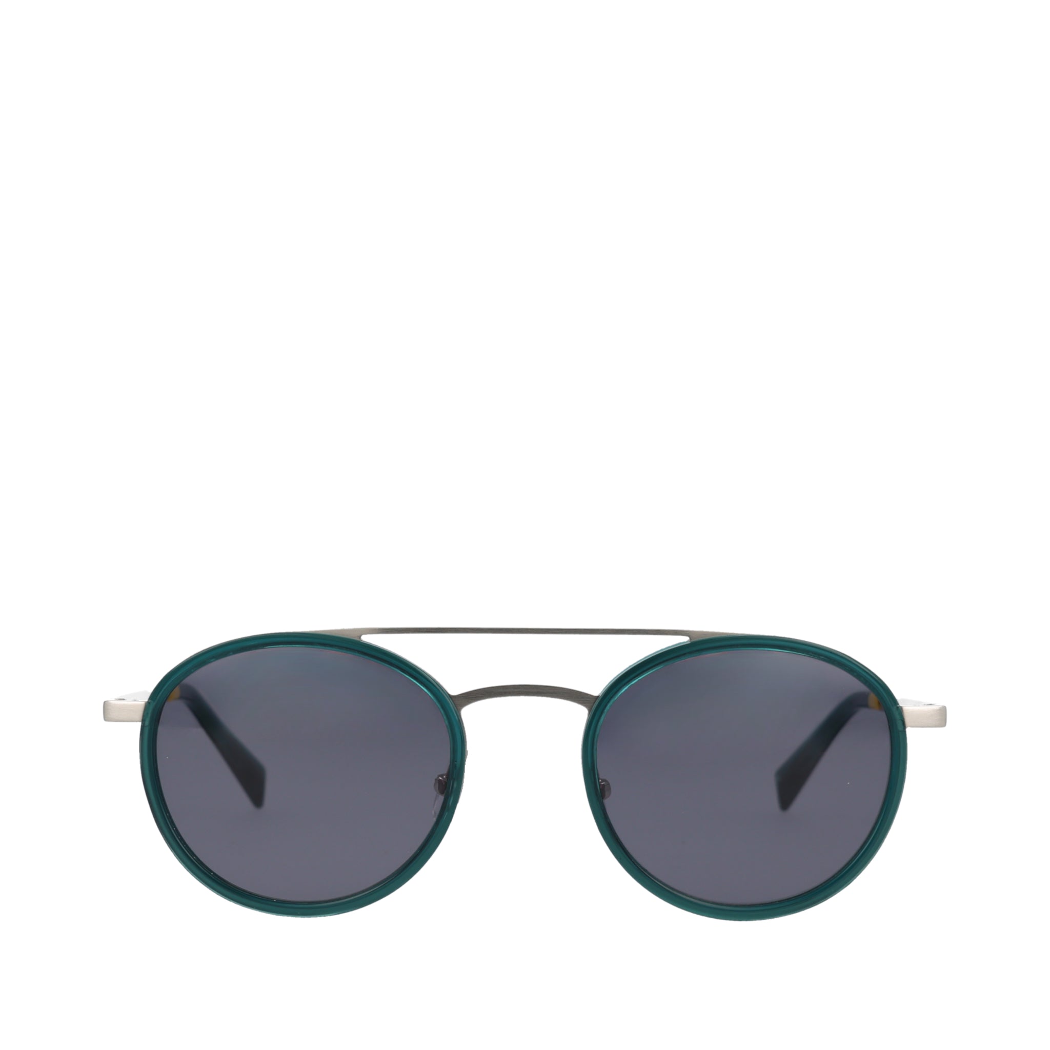 Sol Handcrafted Sunglasses - Ocean Blue-Grey Front View