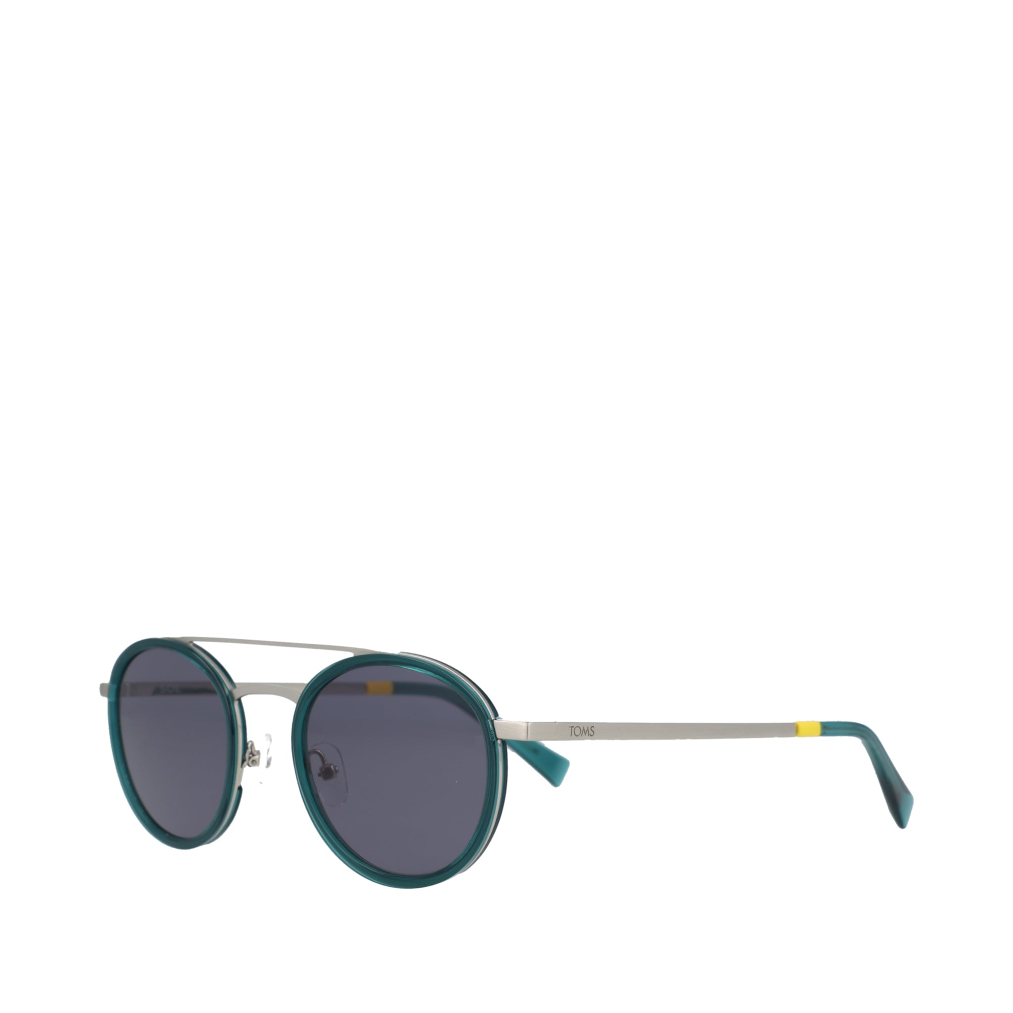 Sol Handcrafted Sunglasses - Ocean Blue-Grey Side Angle View