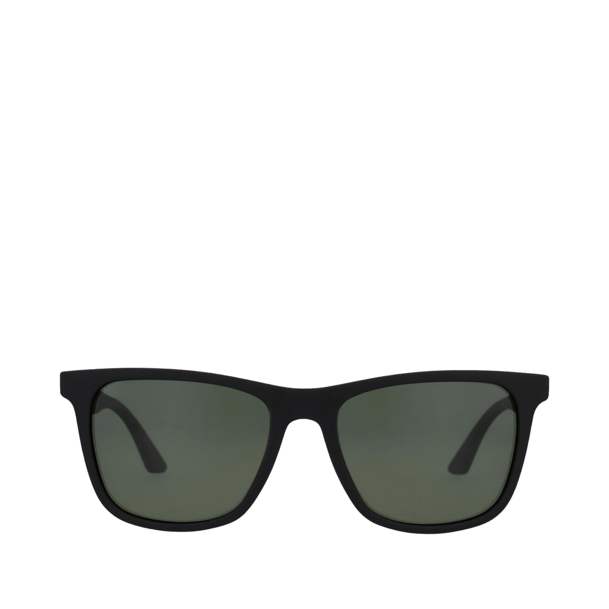 Roman Traveler Sunglasses - Black-Bottle Green Front View