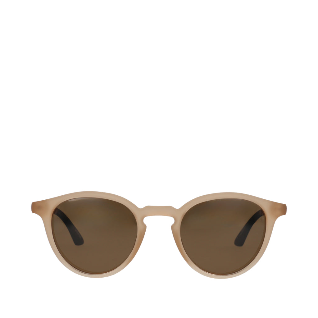 Jasper Traveler Sunglasses - Shiny Oatmilk-Brown Front View