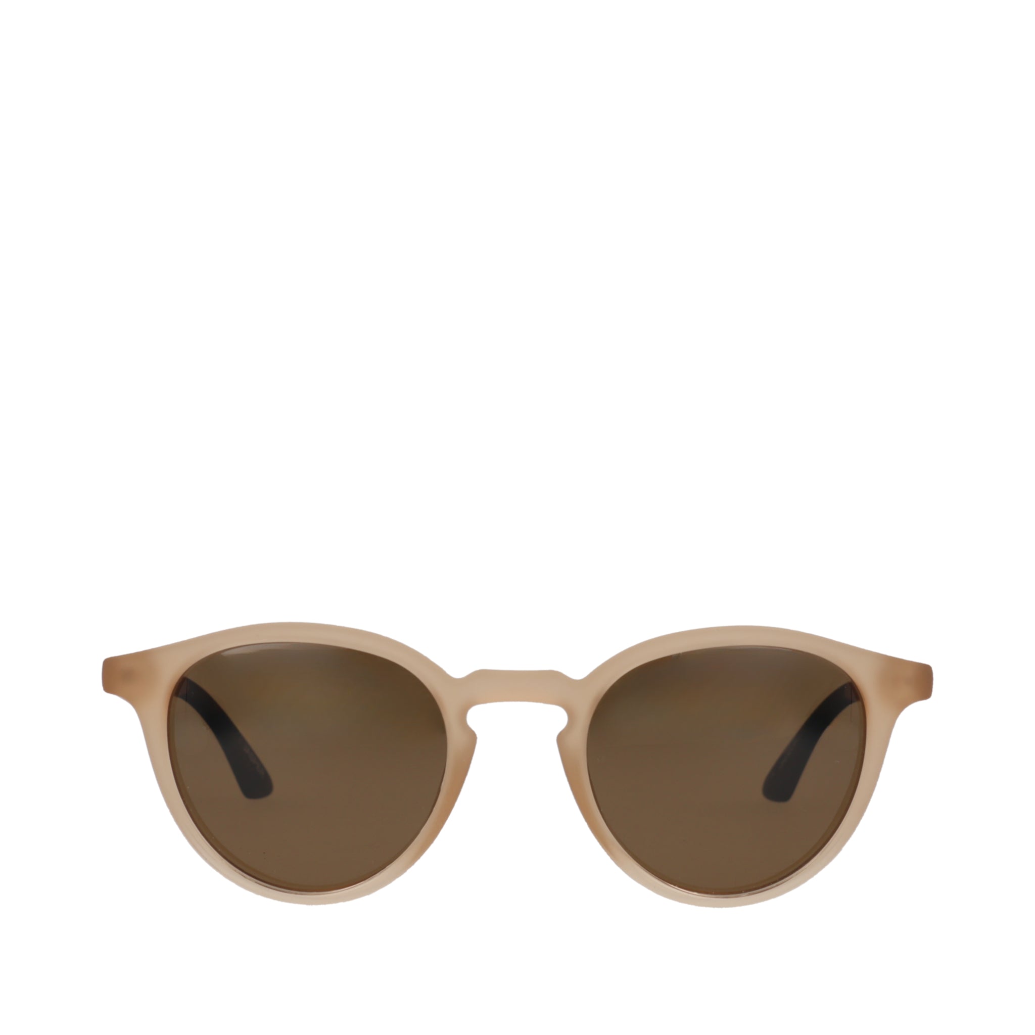 Jasper Traveler Sunglasses - Shiny Oatmilk-Brown Front View