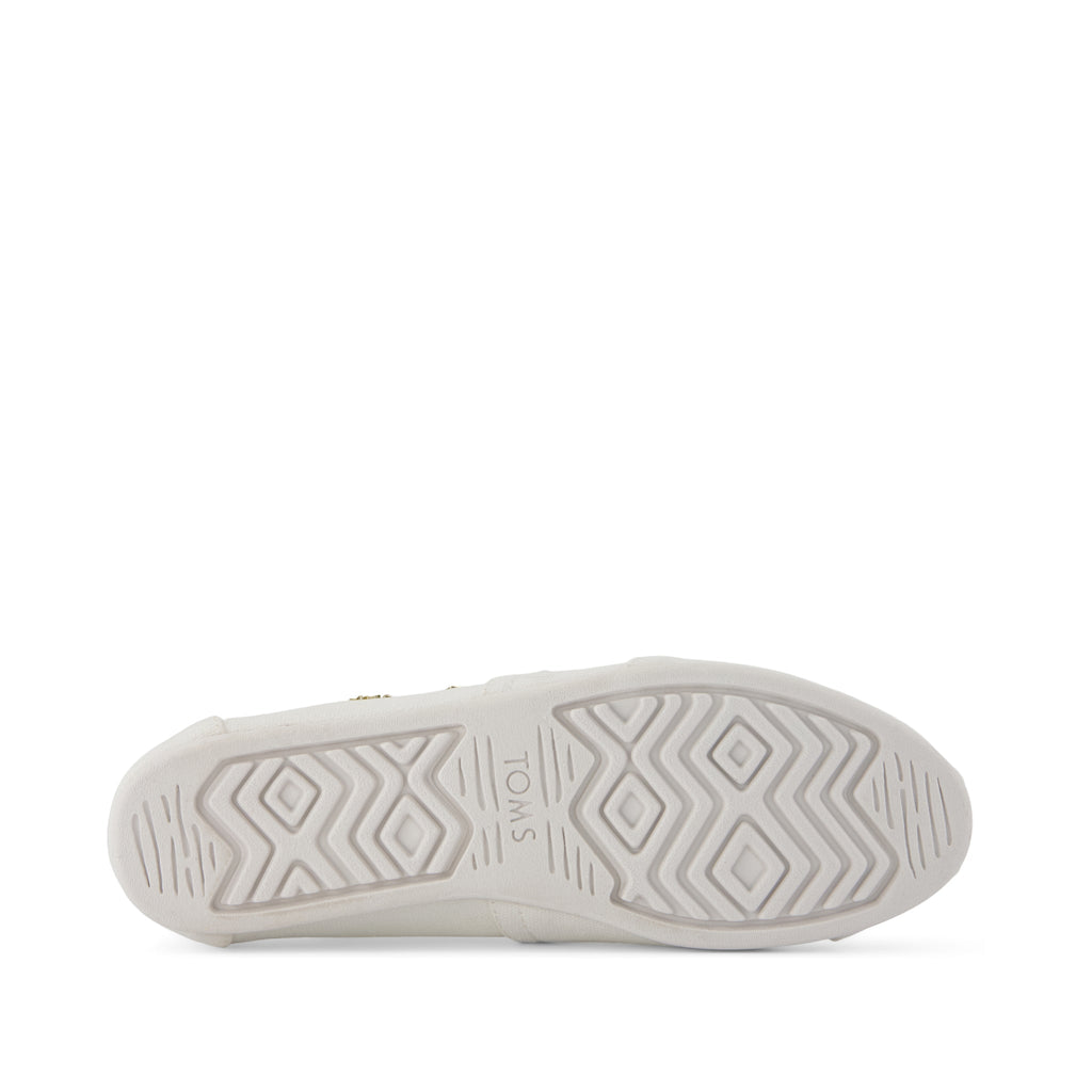 Alpargata Classic - White Recycled Cotton Canvas with Charms Bottom Sole View