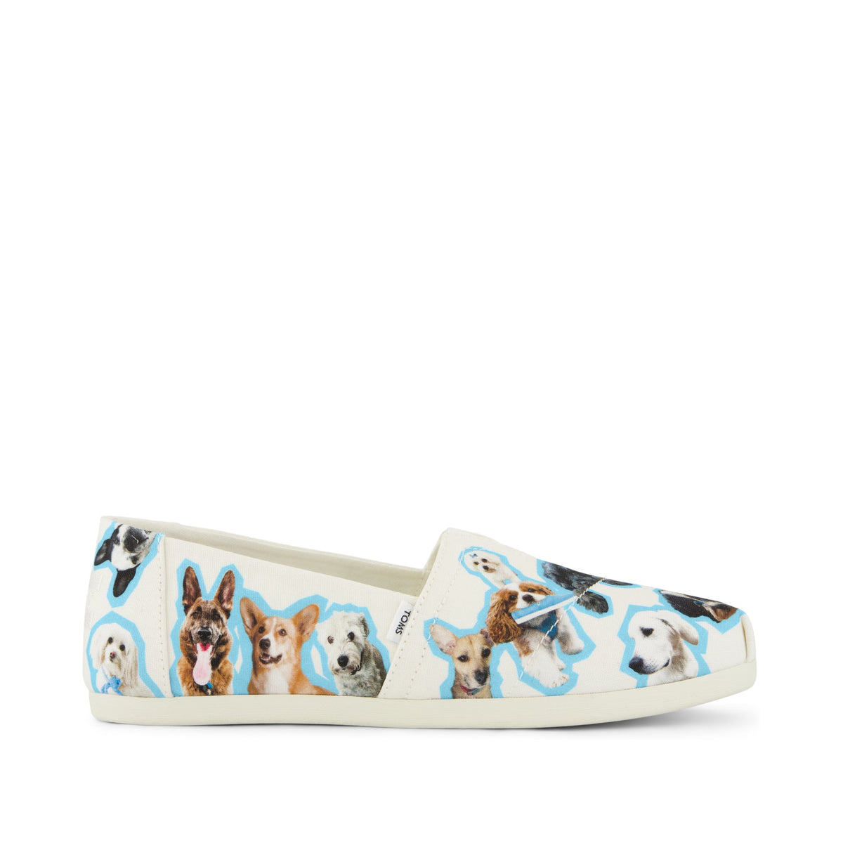 Alpargata Classic - Egret Recycled Canvas Dogs Print Side View