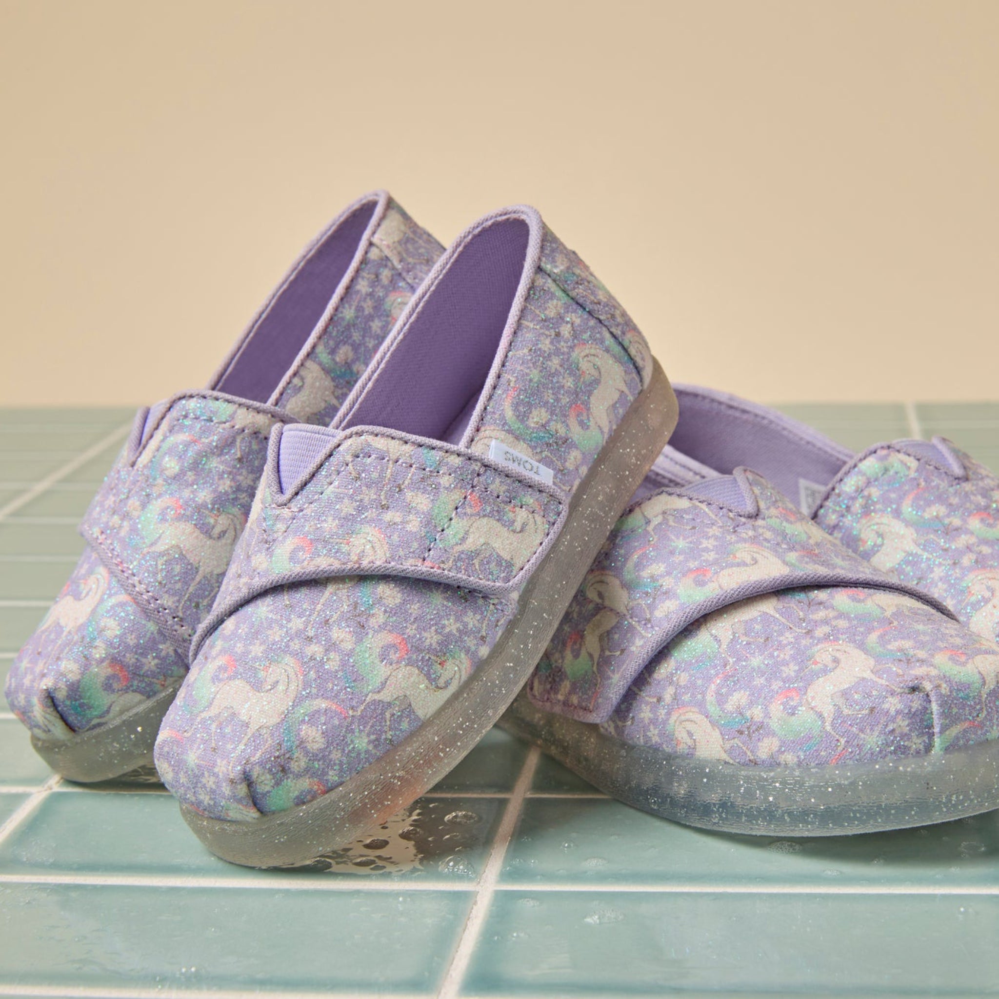 Alpargata Classic Toddler Shoe Misty Lilac Iridescent Unicorn Laydown Image