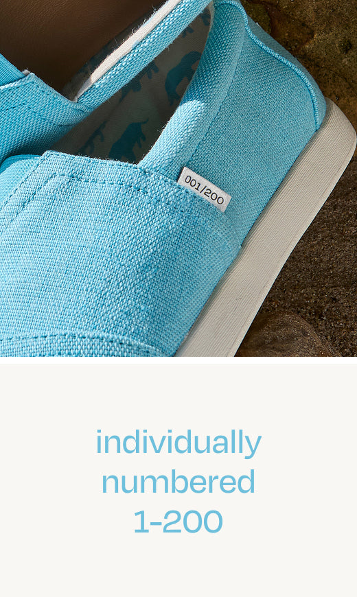 Closeup of 001/200 label: individually numbered 1-200.