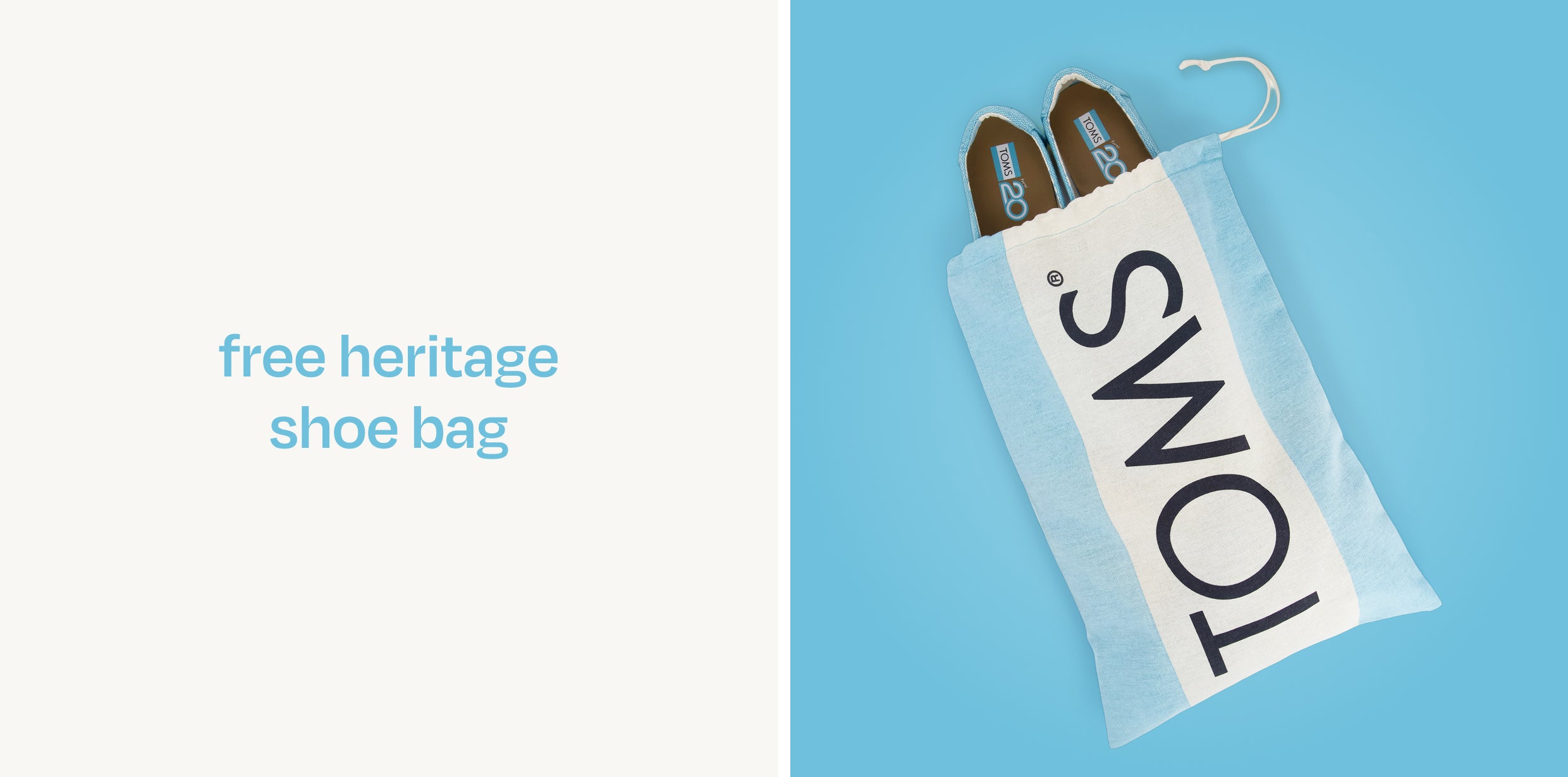 TOMS shoe bag: free heritage shoe bag.